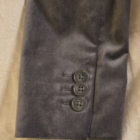 Sophisticated Gray Cropped Blazer with Tailored Silhouette - Picture 12 of 13